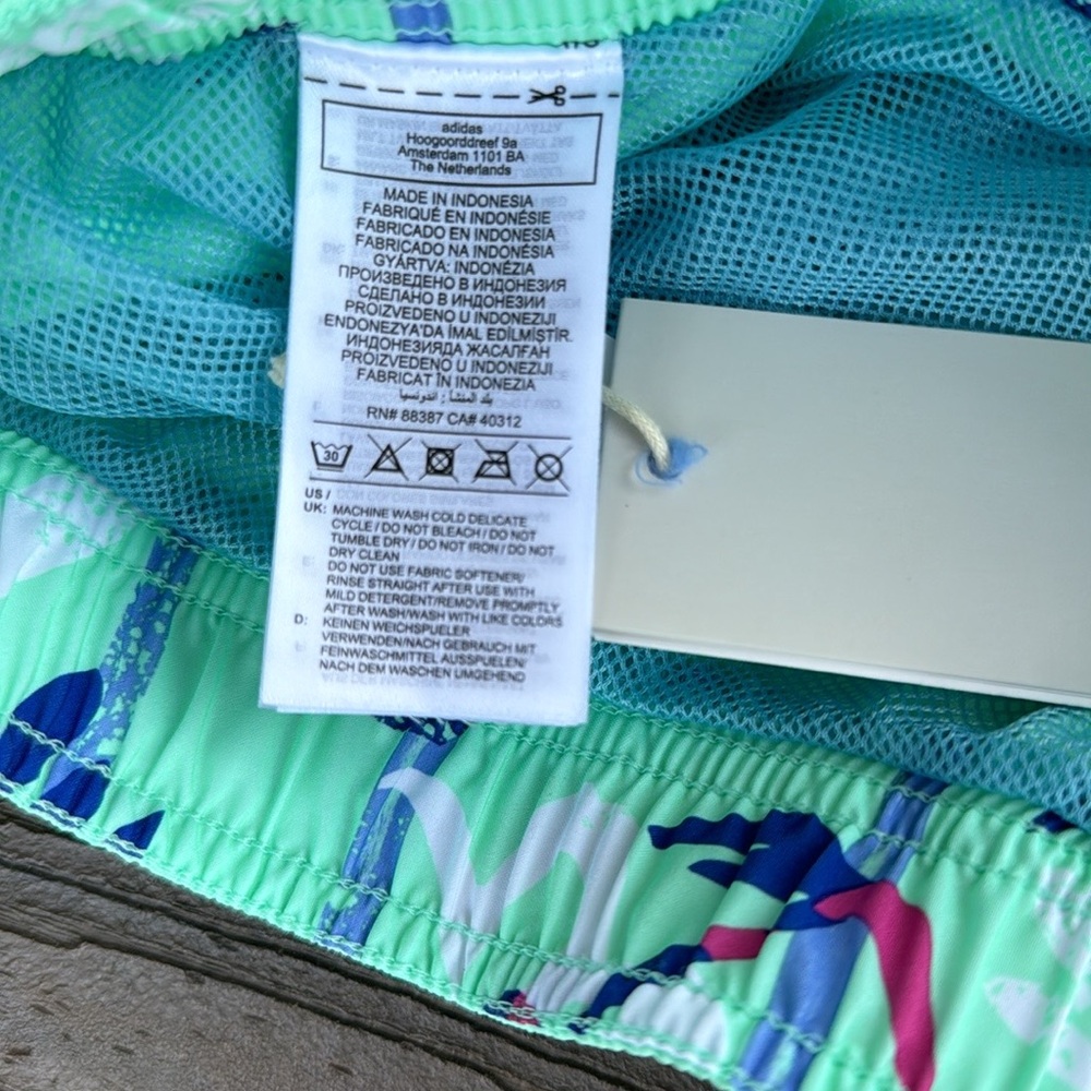 NWT Men’s XXL Adidas Swimsuit in Pulse Mint/Semi Lucid Blue - Picture 10 of 12